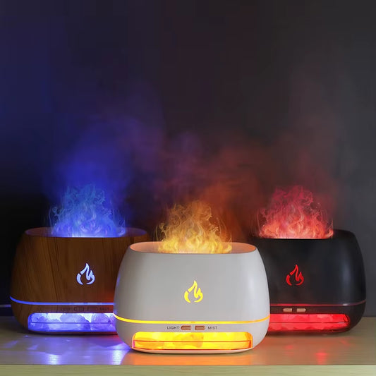 Aroma Diffuser Mini Ultrasonic Usb Air Humidifier 3D Flame Air Humidifier Colorful Humidifier